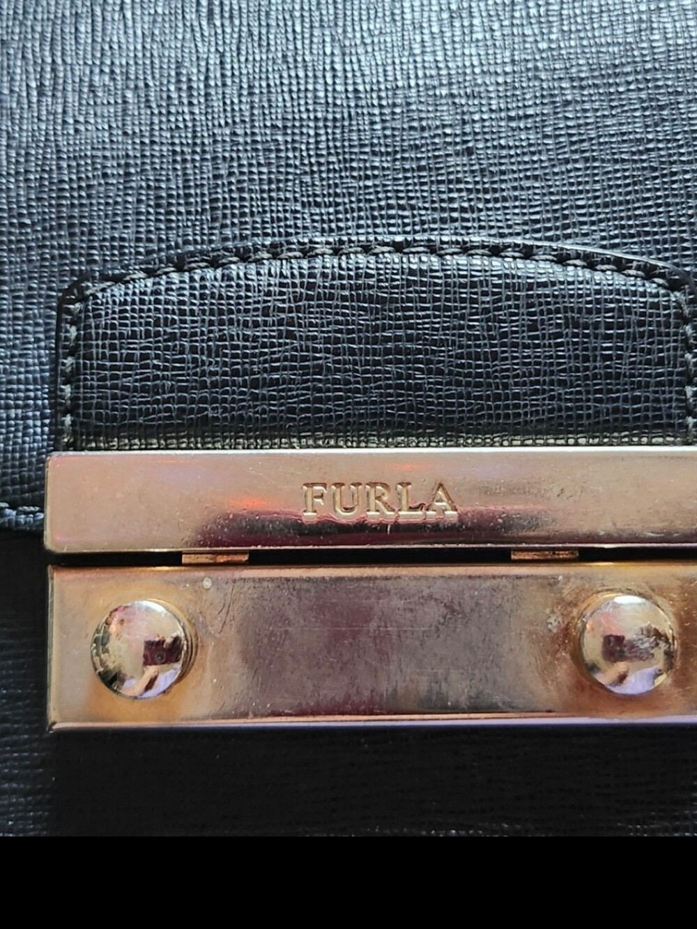 Furla Julia Mini Crossbody Scratch-Resistant Saffiano Leather Gold-Tone Hardware - Picture 4 of 8